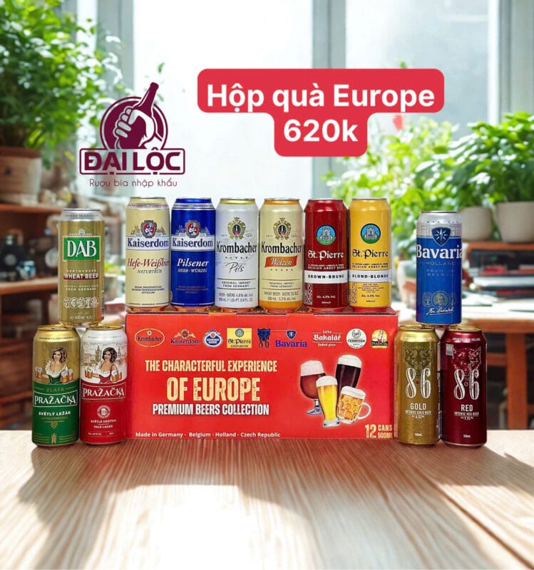 Hộp quà bia nhập khjaaur 12 lon 