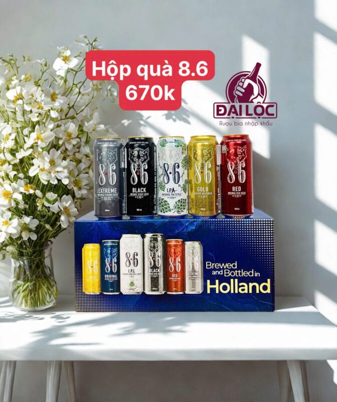 Hộp Quà Bia Nhập Khẩu Châu Âu cho mùa Tết Bính Ngọ 2026 Hộp quà bia Nhập Khẩu 12 lon Đức