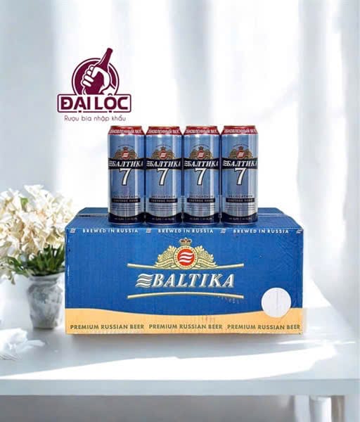 Bia Baltika 7 (Bia Số 7 Nga) 5.4% thùng 24 lon 450ml Baltika 7 Lon 450ml Tại Shop Đại Lộc
