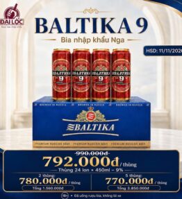 Bia Nga Baltika 9 (8%) 24 lon 450ml– Sức Mạnh Đích Thực