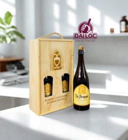 Hộp Quà Bia Hà Lan La Trappe Trappist - Hộp Gỗ 2 Chai 750ml