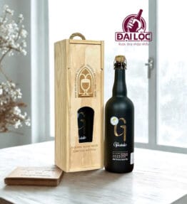 Hộp Quà Gỗ La Goudale Grand Cru 7,9% 750ml (Hộp 1-2-3 chai)