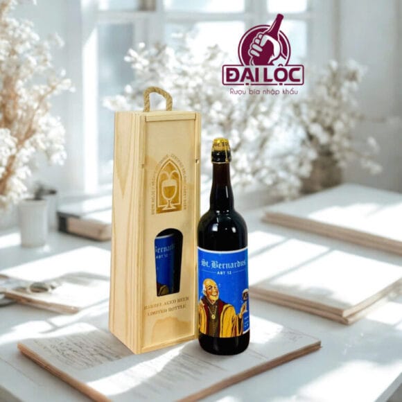 Hộp Quà Gỗ St Bernardus ABT 10% 750ml (Hộp 1-2-3 chai)