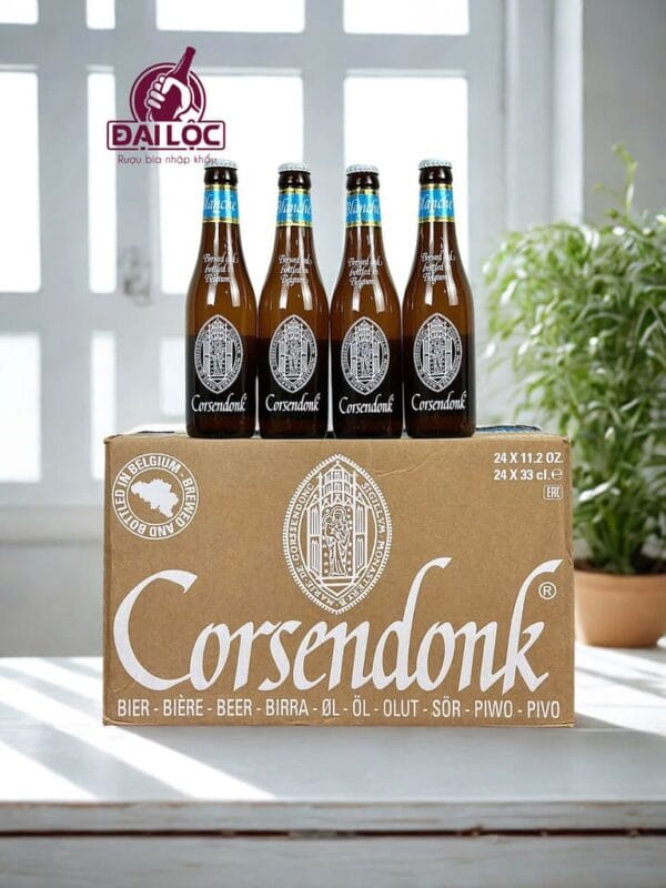 Bia Corsendonk Blanche 4.8% – Chai 330ml – Thùng 24 Chai