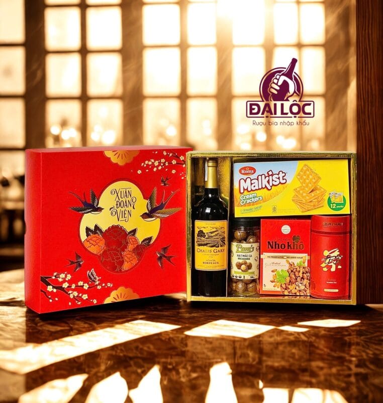 Nghệ thuật chọn quà tặng rượu vang Pháp tinh tế cho sếp nam và sếp nữ Hộp Quà tặng rượu Vang Pháp Chales Gary 750ml