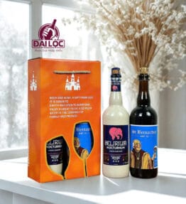 Hộp Quà Giấy 2 Chai 750ml - Thiết kế Thanh Lịch