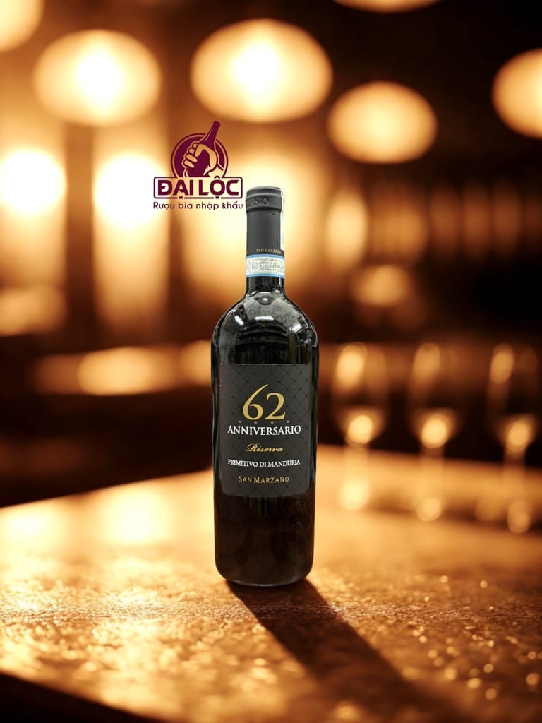 Rượu Vang Ý 62 Anniversario Primitivo di Manduria DOP Riserva