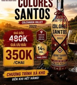 Rượu Vang Chile Colores Santos 14% 750ml 
