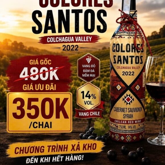 Rượu Vang Chile Colores Santos 14% 750ml 