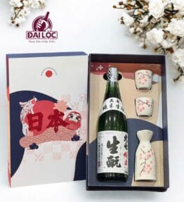 Hộp Quà Daruma Sake Daishichi Junmai Kimoto