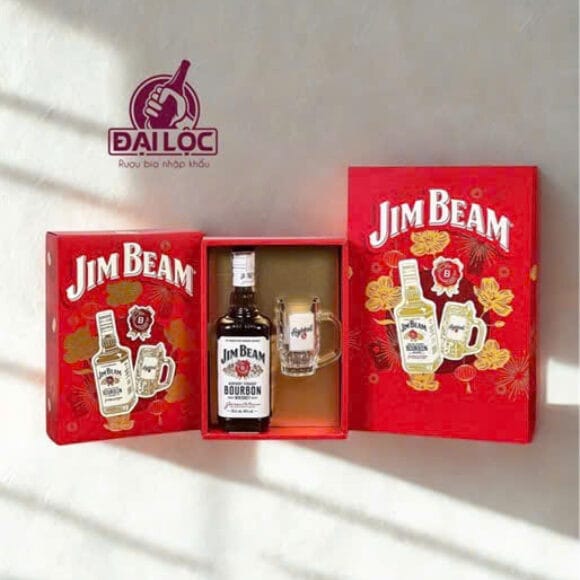 Hộp Quà Jim Beam White Label 700ml