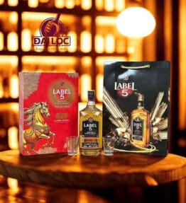 Hộp Quà Rượu Whisky Label 5 1 Lít