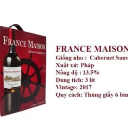 Rượu Vang bịch Pháp France Maison 3 lít