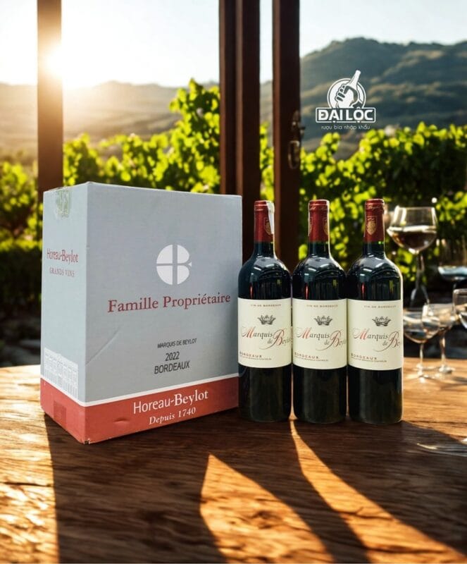 Rượu Vang Đỏ Chateau Marquis De Beylot 2022 14% - Chai 750ml