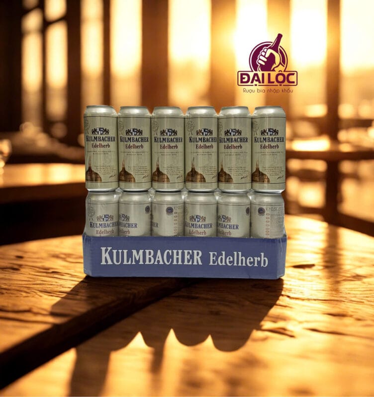 Bia Kulmbacher Edelherb 4.9% Đức – Thùng 24 Lon 500ml Bia Kulmbacher Edelherb 4.9% Đức – Thùng 24 Lon 500ml