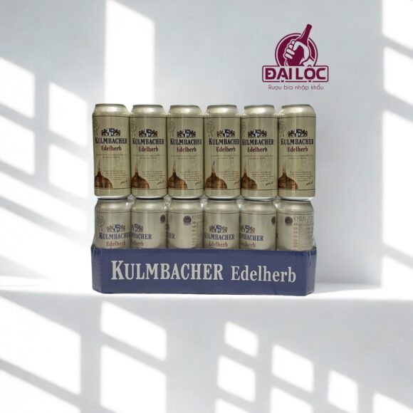 Bia Kulmbacher Edelherb 4.9% Đức – Thùng 24 Lon 500ml