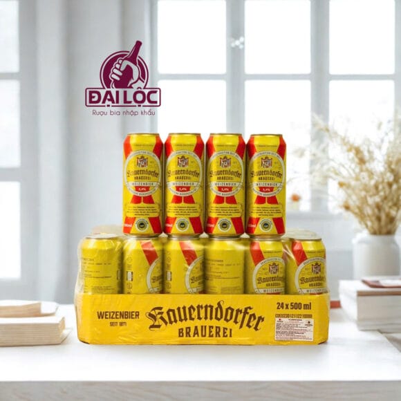 Bia Lúa Mì Kauerndorfer Weizenbier 5.4% Đức – Thùng 24 Lon 500ml