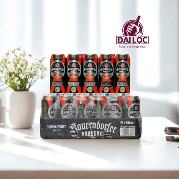 Bia Đen Kauerndorfer Schwarzbier 4,9% – Thùng 24 Lon 500ml