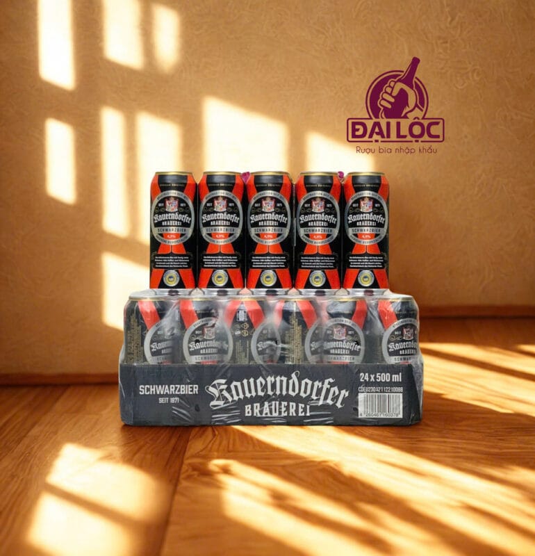Bia Đen Kauerndorfer Schwarzbier 4,9% – Thùng 24 Lon 500ml Bia Đen Kauerndorfer Schwarzbier 4,9% – Thùng 24 Lon 500ml