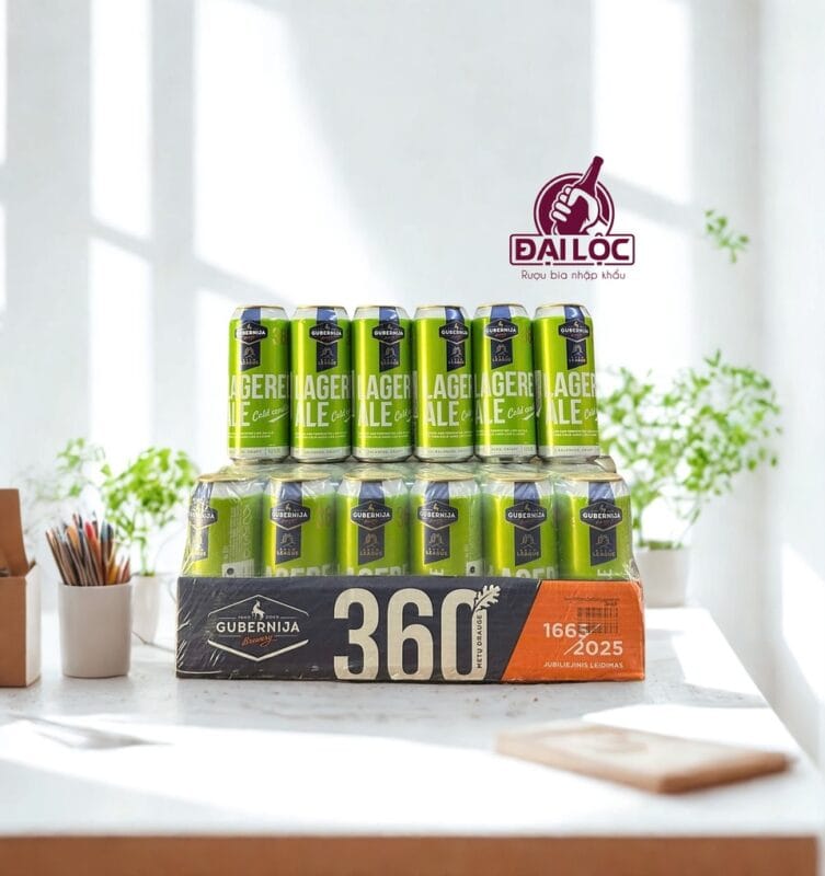 Bia Gubernija Lagered Ale 4,9% – Thùng 24 Lon 500ml