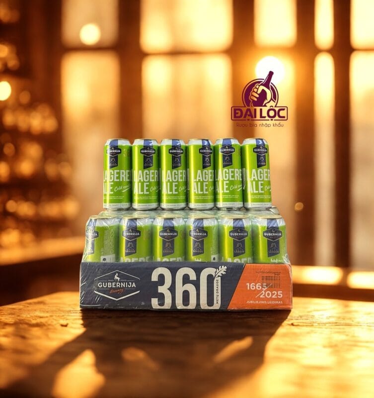 Bia Gubernija Lagered Ale 4,9% – Thùng 24 Lon 500ml