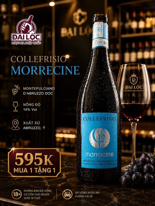 Rượu Vang Ý CF Collefrisio Morrecine 2022 14% - Mua 1 Tặng 1