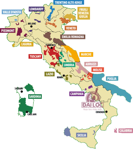 Để chọn được một chai rượu vang Ý giá rẻ ngon, bạn cần hiểu về vùng đất nơi nó sinh ra.