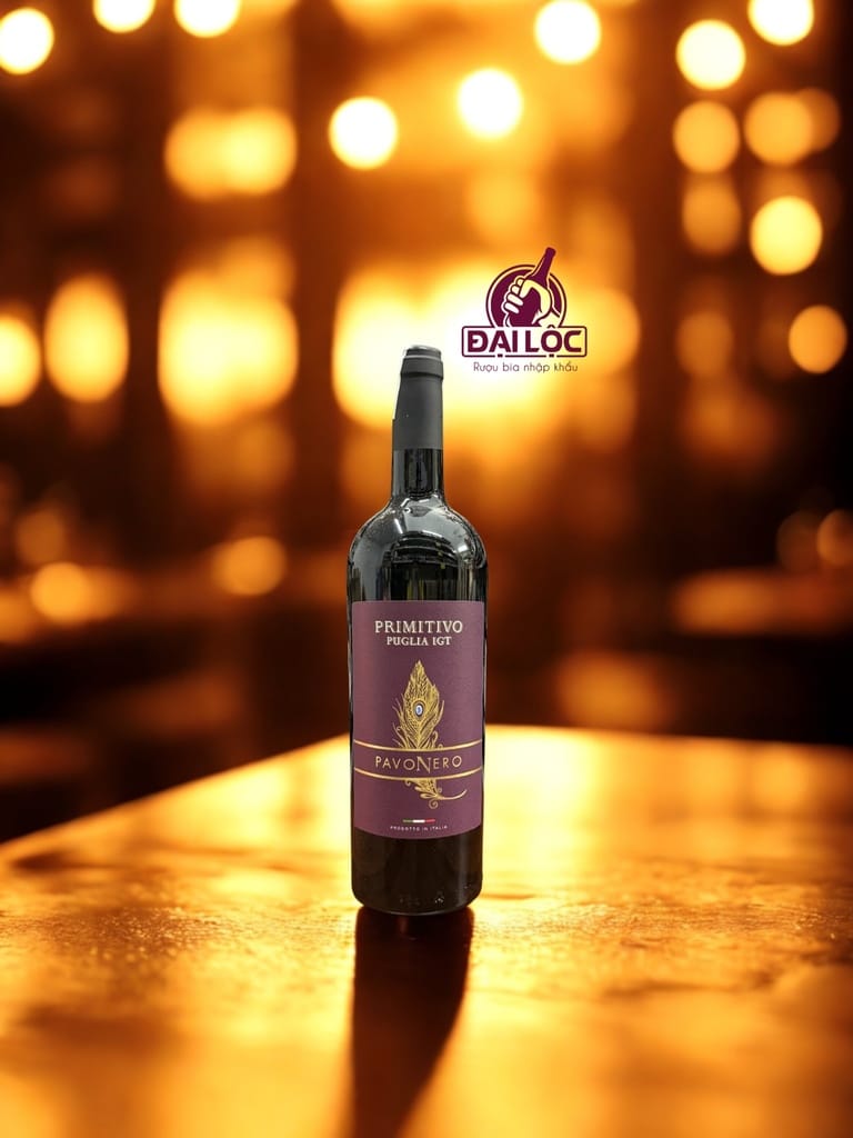 Rượu Vang Ý PavoNero Primitivo 13,5% (2024) - Chai 750ml