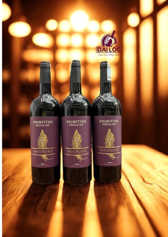 Rượu Vang Ý PavoNero Primitivo 13,5% (2024) - Chai 750ml