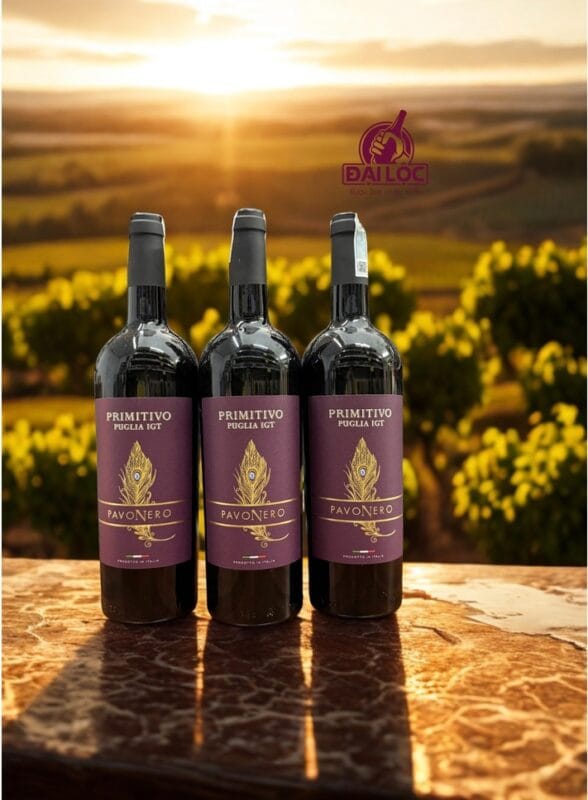 Rượu Vang Ý PavoNero Primitivo 13,5% (2024) - Chai 750ml