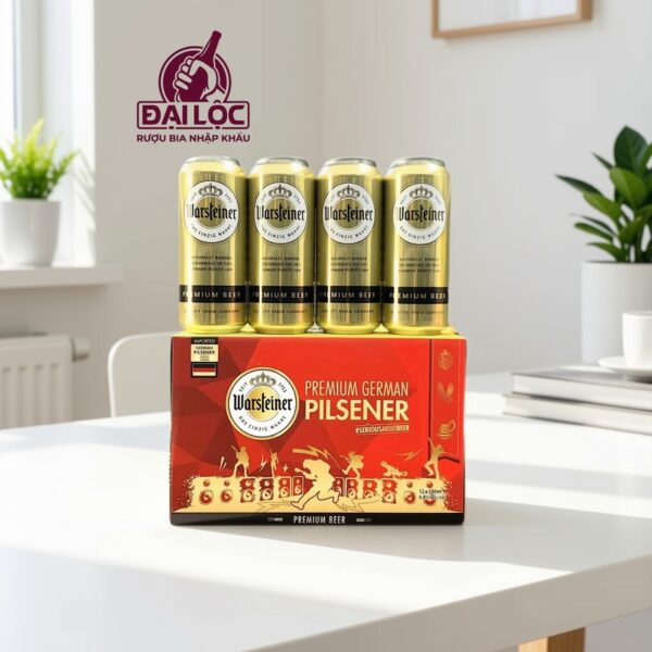 Bia Warsteiner Premium Beer 4,8% - Thùng 12 Lon 500ml Bia Warsteiner Premium Beer 4,8%