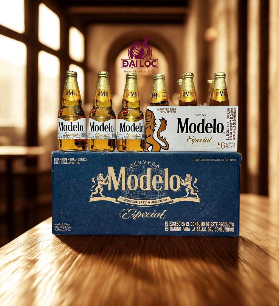 Bia Mexico Modelo Especial 4.5% – Thùng 24 chai 355ml