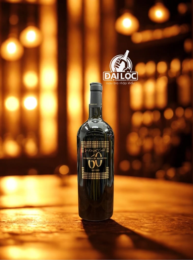 Rượu Vang Ý 60 Sessantanni 24 Karat Gold (Limited Edition) 15,5%