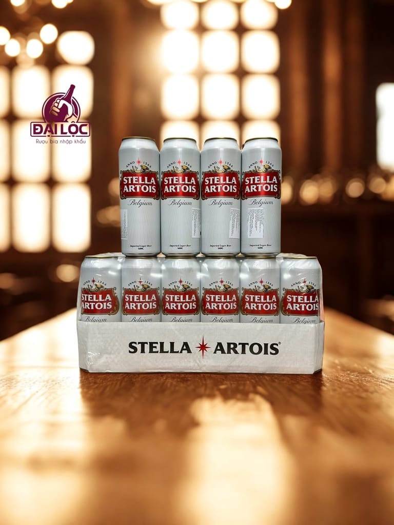 Bia Stella Artois 5% nhập khẩu Bỉ – Thùng 24 lon 568ml (Pint)