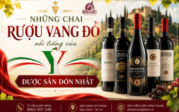 Khám phá những chai rượu vang đỏ nổi tiếng của Ý được săn đón nhất 2026. Shop Đại Lộc TPHCM cung cấp set quà tặng rượu vang ý cao cấp, giá sỉ tại kho.