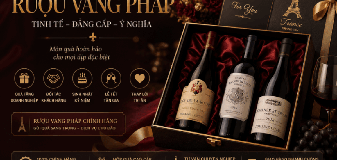 Shop Đồ Uống Đại Lộc phân phối rượu vang Pháp chính hãng, giao lạnh 2h tại TPHCM.