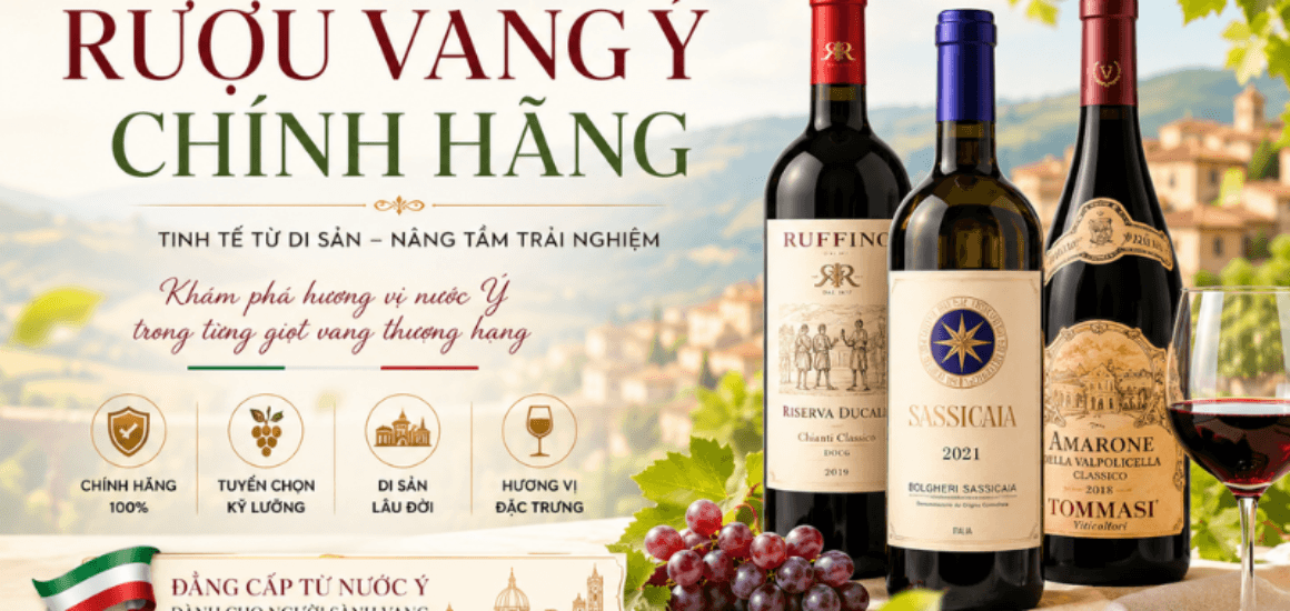 Gợi ý Top 3 chai rượu vang Ý chính hãng ngon, dễ uống, nịnh miệng cho người mới bắt đầu tại Đồ Uống Đại Lộc TPHCM.