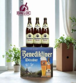 Bia Benediktiner Weissbier Naturtrub 5,4% - Thùng 12 Chai 500ml