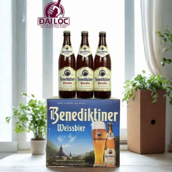 Bia Benediktiner Weissbier Naturtrub 5,4% - Thùng 12 Chai 500ml