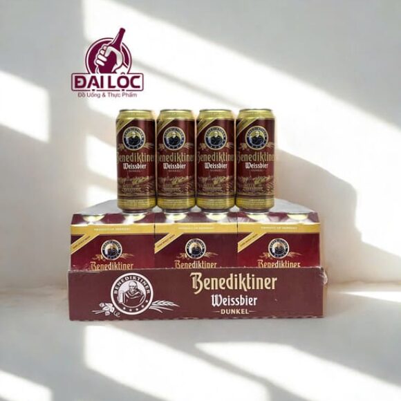 Bia Benediktiner Weissbier Dunkel 5,4% - Thùng 24 Lon 500ml