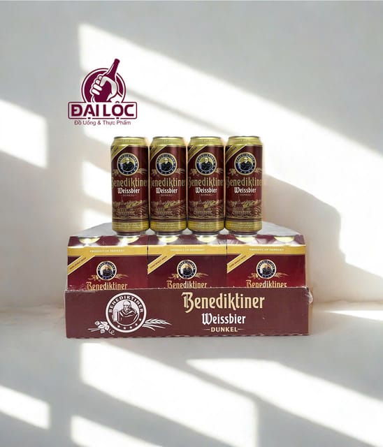 Bia Benediktiner Weissbier Dunkel 5,4% - Thùng 24 Lon 500ml