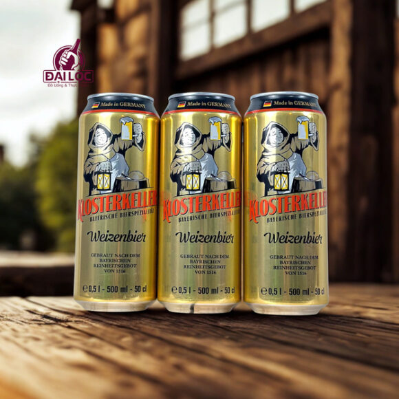 Bia Klosterkeller Weizenbier 5,4% - Thùng 24 Lon 500ml