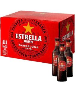Bia Estrella Damm 4,6% Tây Ban Nha - Thùng 24 Chai 330ml