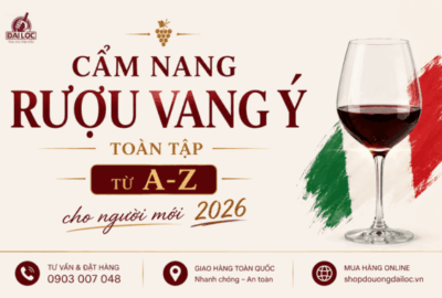 Tra cứu cẩm nang rượu vang ý toàn tập 2026: Giải mã cấp độ DOCG, cách chọn vùng vang chuẩn gu và địa chỉ mua vang Ý chính hãng uy tín tại TPHCM.
