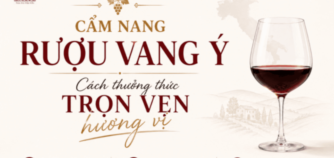 Khám phá cẩm nang rượu vang ý: Bí quyết chỉnh nhiệt độ lý tưởng, kỹ thuật decanting và phối mồi chuẩn Sommelier. Đại Lộc giao vang lạnh 2h tận bàn tiệc.