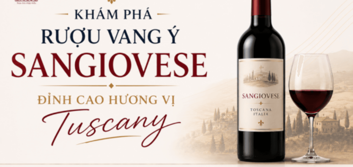 Khám phá hương vị rượu vang Ý Sangiovese đỉnh cao Tuscany. Gợi ý chai Vigneti Romio, CF Collefrisio Primitivo nồng độ cao chính hãng Đồ Uống Đại Lộc 2026.