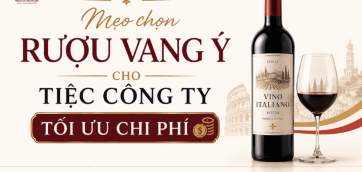 Bỏ túi mẹo chọn rượu vang Ý cho tiệc công ty tối ưu ngân sách. Gợi ý chai Caravaggio, San Lorenzo Sirio kèm chiết khấu rượu vang Ý B2B tốt nhất 2026.
