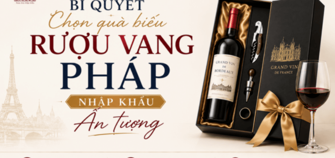 Quà biếu rượu vang Pháp nhập khẩu tinh tế cho đối tác, sếp lớn. Giải pháp set quà tặng rượu vang Pháp cao cấp tại Đồ Uống Đại Lộc.