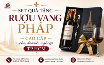 Giải pháp set quà tặng rượu vang Pháp cao cấp cho doanh nghiệp TPHCM. Hỗ trợ hóa đơn VAT, in logo miễn phí và nhận chiết khấu B2B cao nhất 2026.
