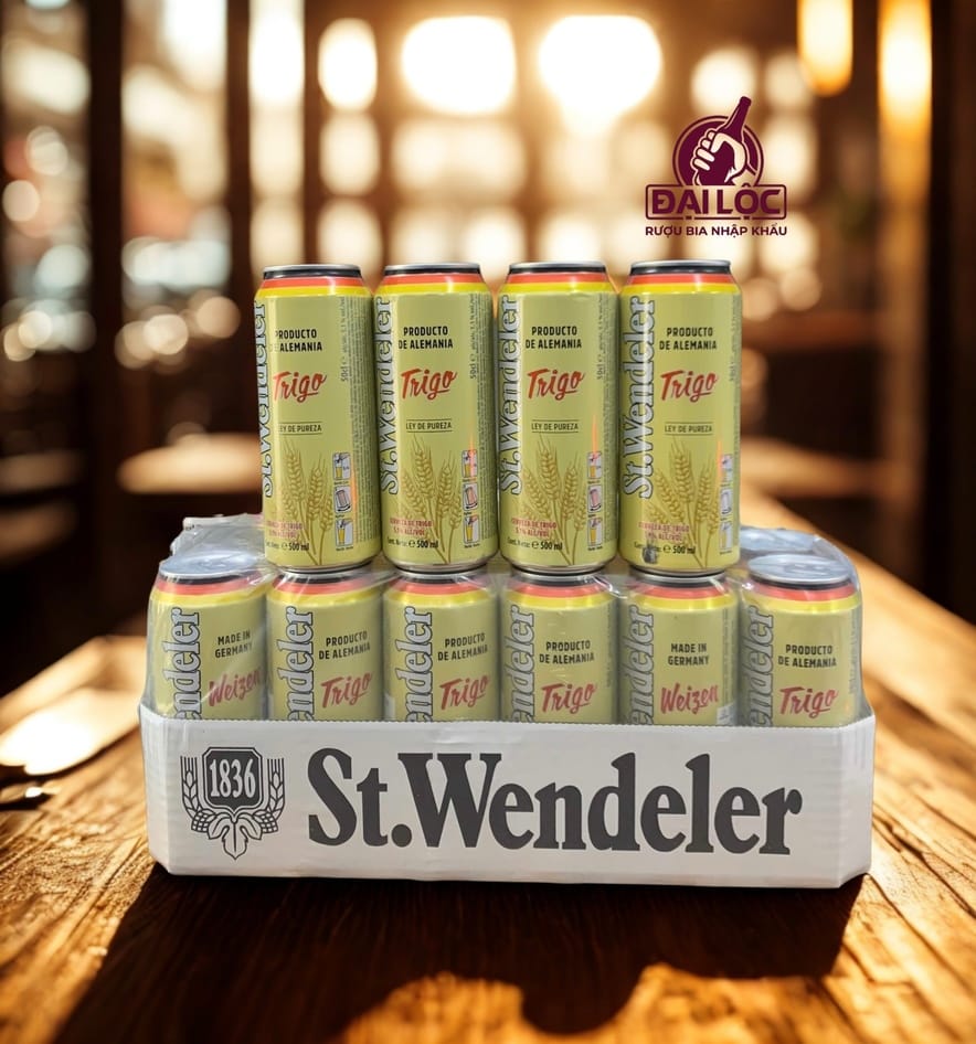 Bia Đức St. Wendeler Weizen 5,1% - Thùng 24 Lon 500ml